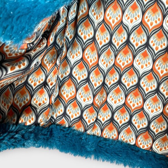 High End Elmas Phil Faux Fur Vest MEDIUM Teal Made in Italy EUC - Picture 8 of 11